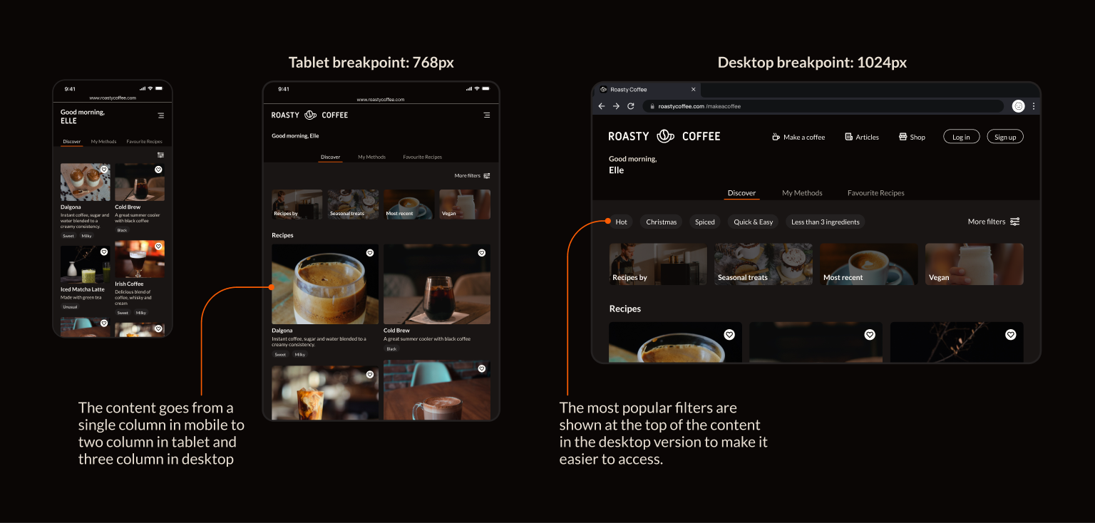 Adaptive layout across screen sizes